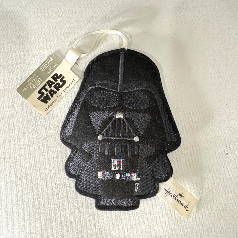 Hallmark Star Wars Darth Vader Felt Embroidered Christmas Tree Ornament NWT